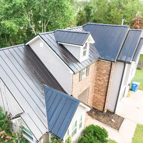 Standing seam metal roof installed on a Chattanooga home