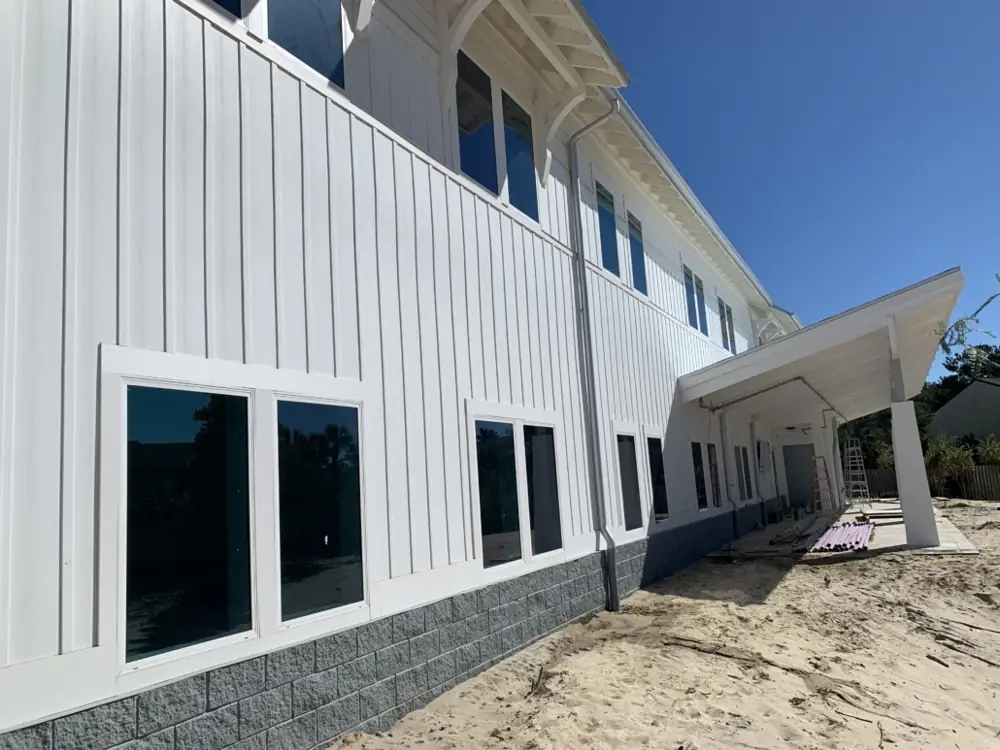 Everlast composite board and batten siding
